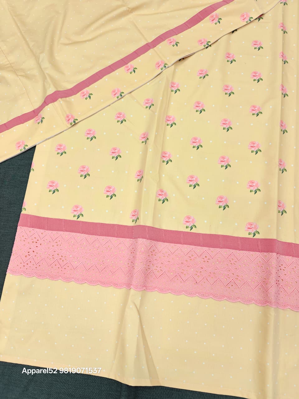  Mango Yellow rida, Imported Fabric 